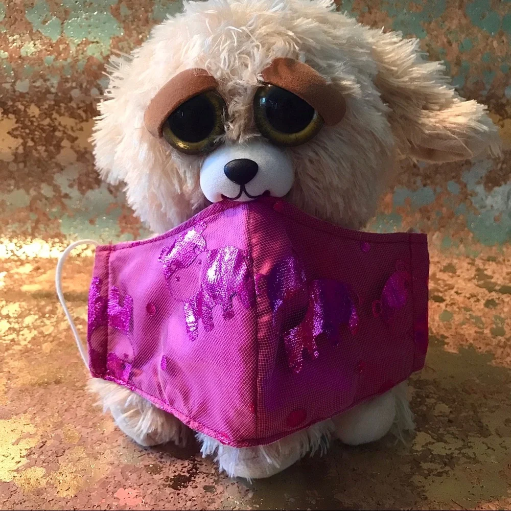 GIRL’S “MY FOILED HIPPO” PINK FACE MASK